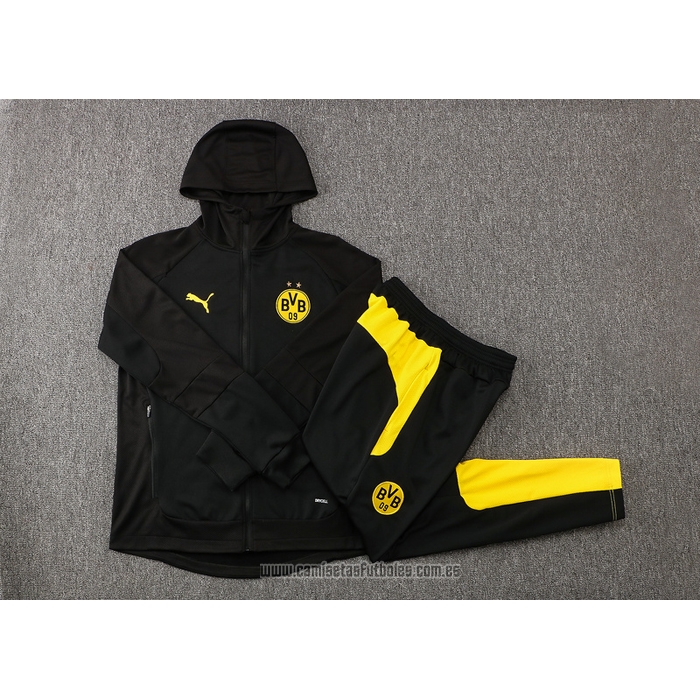 Chandal con Capucha del Borussia Dortmund 2021-2022 Negro